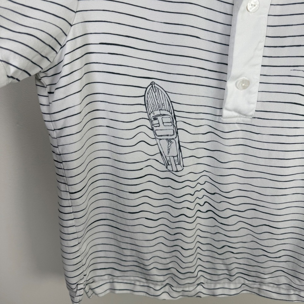 Tombolo Le Sirenuse Corsa Shirt Striped Polo Nautical Boat Size Large - Picture 3 of 7